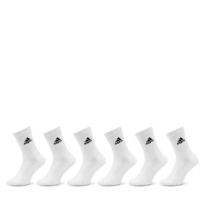 Skarpety wysokie unisex adidas Cushioned Sportswear Crew Socks 6 Pairs HT3453 Biały