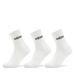 Skarpety wysokie unisex adidas Linear Crew Cushioned Socks 3 Pairs HT3455 Biały