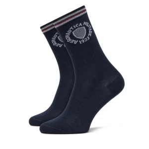 Skarpety wysokie unisex Aeronautica Militare 251CZ015DL561 Granatowy