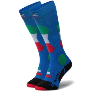 Skarpety wysokie unisex X-Socks Ski Patriot Italy 4.0 XSSS45W19U Niebieski