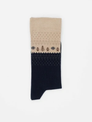 SKARPETY XMAS CHRISTMAS TREE GRANATOWE Recman