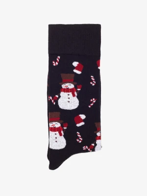 SKARPETY XMAS SNOWMAN CZERŃ Recman