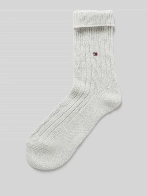 Skarpety z detal z logo Tommy Hilfiger Jasnoszary