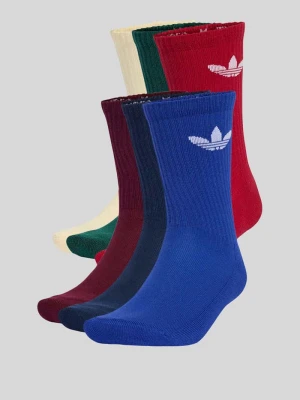 Skarpety z detalem z logo klasyka sport w zestaw 4 szt. adidas Originals Orzechowy