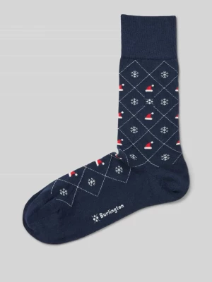 Skarpety z detalem z logo model ‘X-Mas Argyle’ Burlington