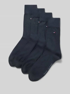 Skarpety z detalem z logo w zestawie 4 szt. Tommy Hilfiger Granatowy