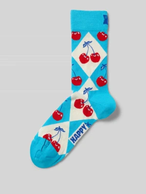 Skarpety z dodatkiem streczu model ‘Cherry Argyle’ Happy Socks