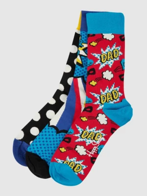 Skarpety z dodatkiem streczu w zestawie 3 szt. Happy Socks