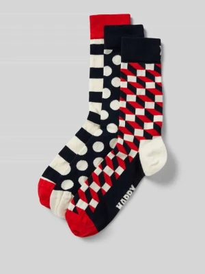 Skarpety z dodatkiem streczu w zestawie 3 szt. model ‘Classic’ Happy Socks