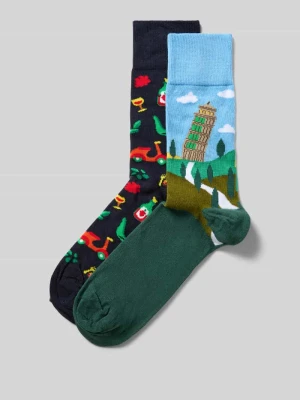 Skarpety z elastycznymi, prążkowanymi ściągaczami w zestawie 2 szt. Christian Berg Men