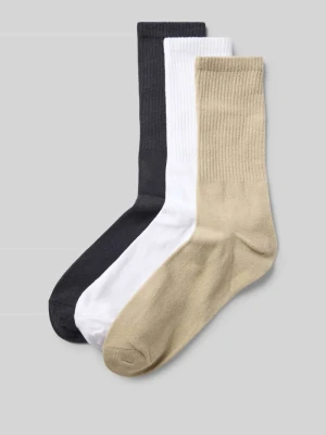 Skarpety z elastycznymi, prążkowanymi ściągaczami w zestawie 3 szt. jack & jones