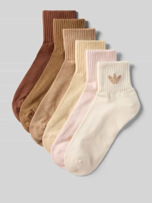 Skarpety z logo w Zestaw 6 par adidas Originals Średniobrązowy