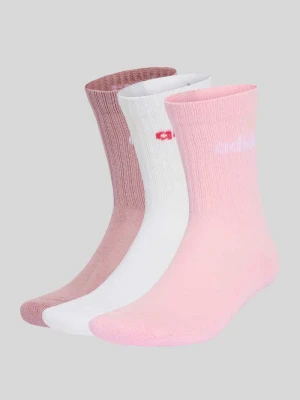 Skarpety z mieszanka bawełny w zestaw 3 szt. model 'C LIN CREW' Adidas Różowy