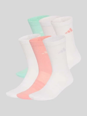 Skarpety z mieszanka bawełny w zestaw 6 par Adidas Biały