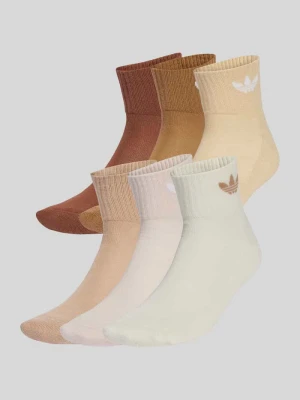 skarpety z mieszanka bawełny w zestaw 6 par adidas Originals Średniobrązowy