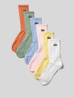 skarpety z mieszanka bawełny w zestaw 6 par Lacoste Żółty