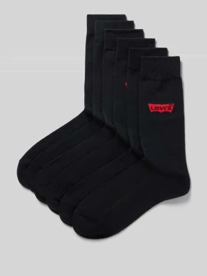 skarpety z mieszanka bawełny w zestaw 6 par Levi's Czarny