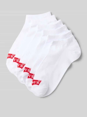 Skarpety z mieszanka bawełny w zestaw 6 par model 'LOW CUT LOGO COTTON 6P' Levi's Biały