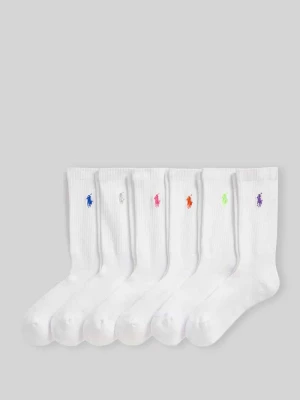 skarpety z mieszanka bawełny w zestaw 6 par Polo Ralph Lauren Biały