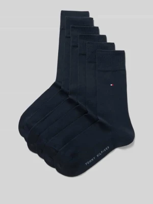 skarpety z mieszanka bawełny w zestaw 6 par Tommy Hilfiger Granatowy