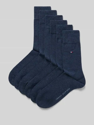 skarpety z mieszanka bawełny w zestaw 6 par Tommy Hilfiger Jeansowy niebieski