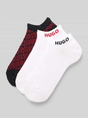 Skarpety z mieszanki bawełny w zestaw 3 szt. Hugo Biały