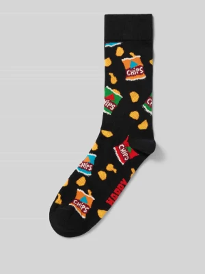 Skarpety z mieszanki bawełny model 'CHIPS BAG' Happy Socks Czarny