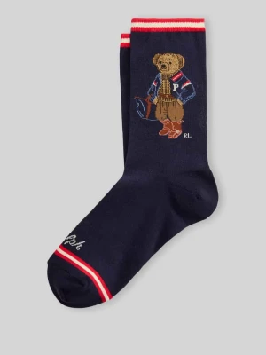 Skarpety z mieszanki bawełny Polo Ralph Lauren Ciemnoniebieski