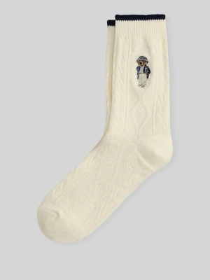 Skarpety z mieszanki bawełny Polo Ralph Lauren Złamany biały