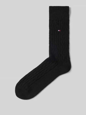 Skarpety z mieszanki bawełny Tommy Hilfiger Czarny