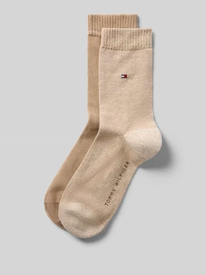 Skarpety z mieszanki bawełny w zestaw 2 szt. Tommy Hilfiger Beżowy