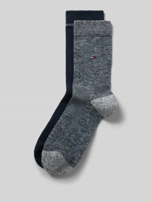 Skarpety z mieszanki bawełny w zestaw 2 szt. Tommy Hilfiger Ciemnoniebieski