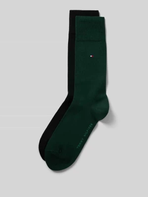 Skarpety z mieszanki bawełny w zestaw 2 szt. Tommy Hilfiger Ciemnozielony