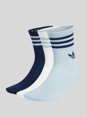 Skarpety z mieszanki bawełny w zestaw 3 szt. adidas Originals Niebieski