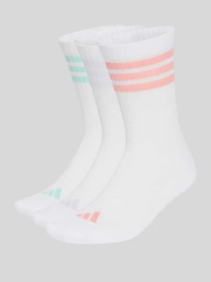 Skarpety z mieszanki bawełny w zestaw 3 szt. Adidas Biały