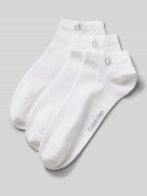 Skarpety z mieszanki bawełny w zestaw 3 szt. Calvin Klein Biały