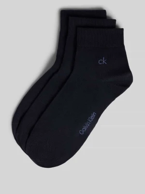 Skarpety z mieszanki bawełny w zestaw 3 szt. Calvin Klein Ciemnoniebieski