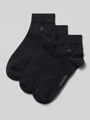 Skarpety z mieszanki bawełny w zestaw 3 szt. Calvin Klein Czarny