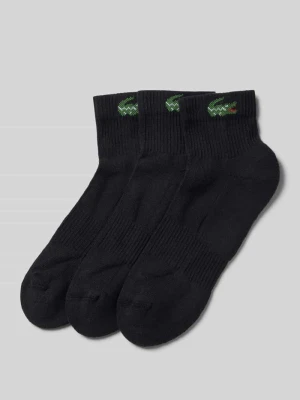 Skarpety z mieszanki bawełny w zestaw 3 szt. Lacoste Czarny