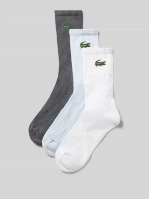 Skarpety z mieszanki bawełny w zestaw 3 szt. Lacoste Granatowy