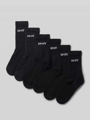 Skarpety z mieszanki bawełny w zestaw 3 szt. Levi's Czarny
