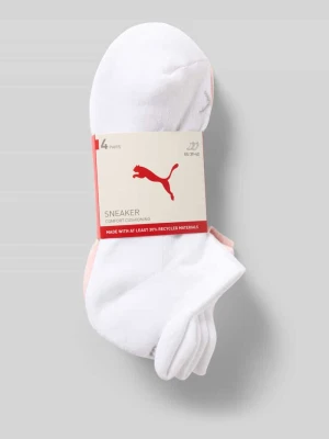 Skarpety z mieszanki bawełny w zestaw 4 szt. model 'Cushioned' Puma Biały