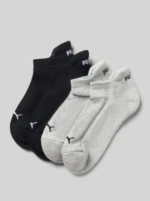 Skarpety z mieszanki bawełny w zestaw 4 szt. model 'Cushioned' Puma Czarny