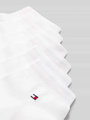 Skarpety z mieszanki bawełny w zestaw 6 par model 'QUARTER 6P' Tommy Hilfiger Biały