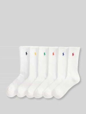 Skarpety z mieszanki bawełny w zestaw 6 par Polo Ralph Lauren Biały