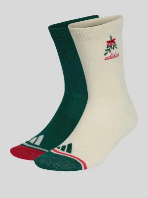 Skarpety z mieszanki bawełny w zestawie 2 szt. Adidas Ciemnozielony