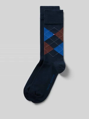Skarpety z mieszanki bawełny w zestawie 2 szt. model 'CHECK 2P' Tommy Hilfiger