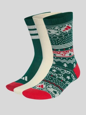Skarpety z mieszanki bawełny w zestawie 3 szt. Adidas Ciemnozielony