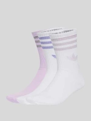 Skarpety z mieszanki bawełny w zestawie 3 szt. adidas Originals Jasnofioletowy
