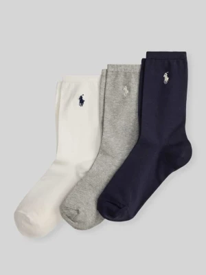 Skarpety z mieszanki bawełny w zestawie 3 szt. Polo Ralph Lauren Biały
